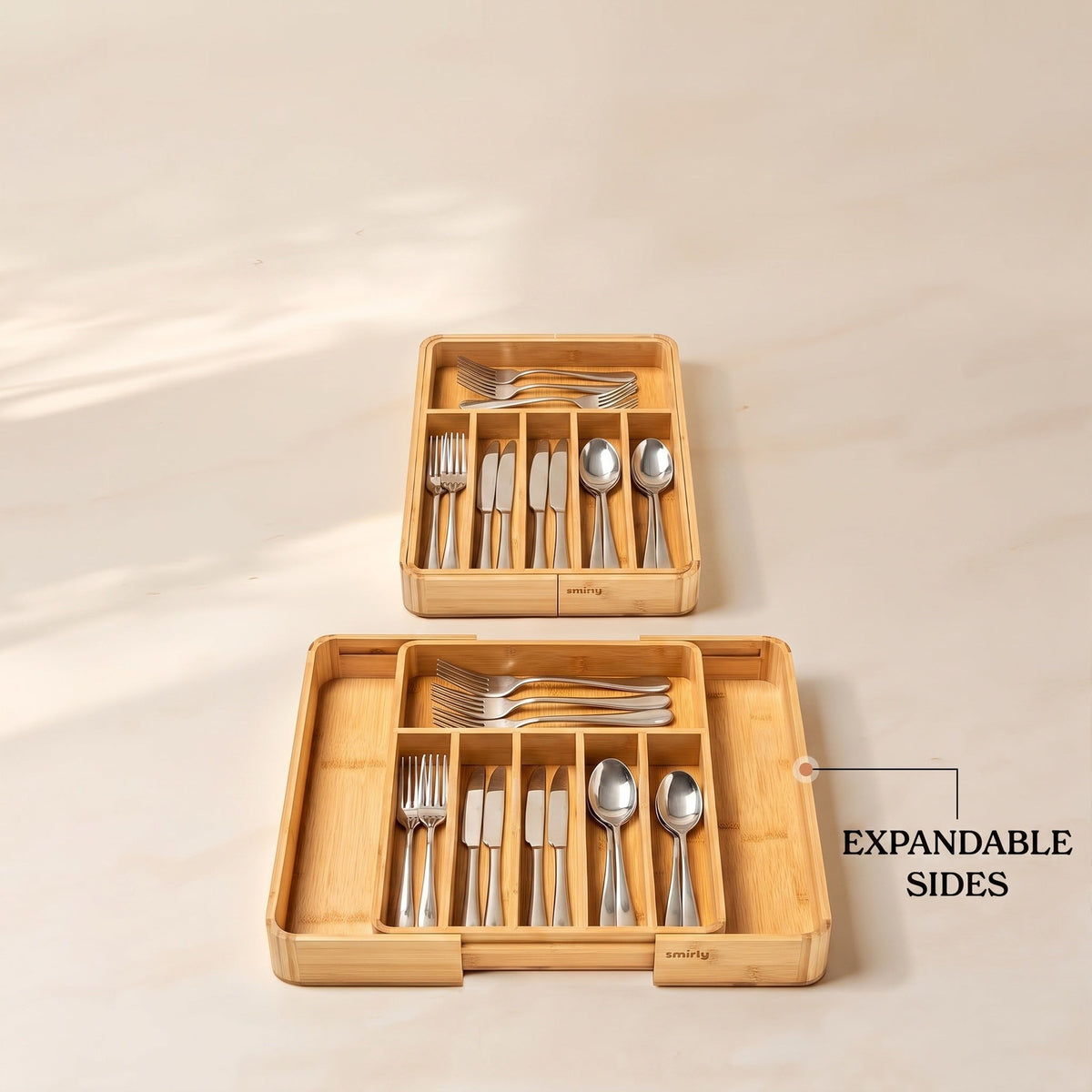 Expandable Bamboo Drawer Organizer