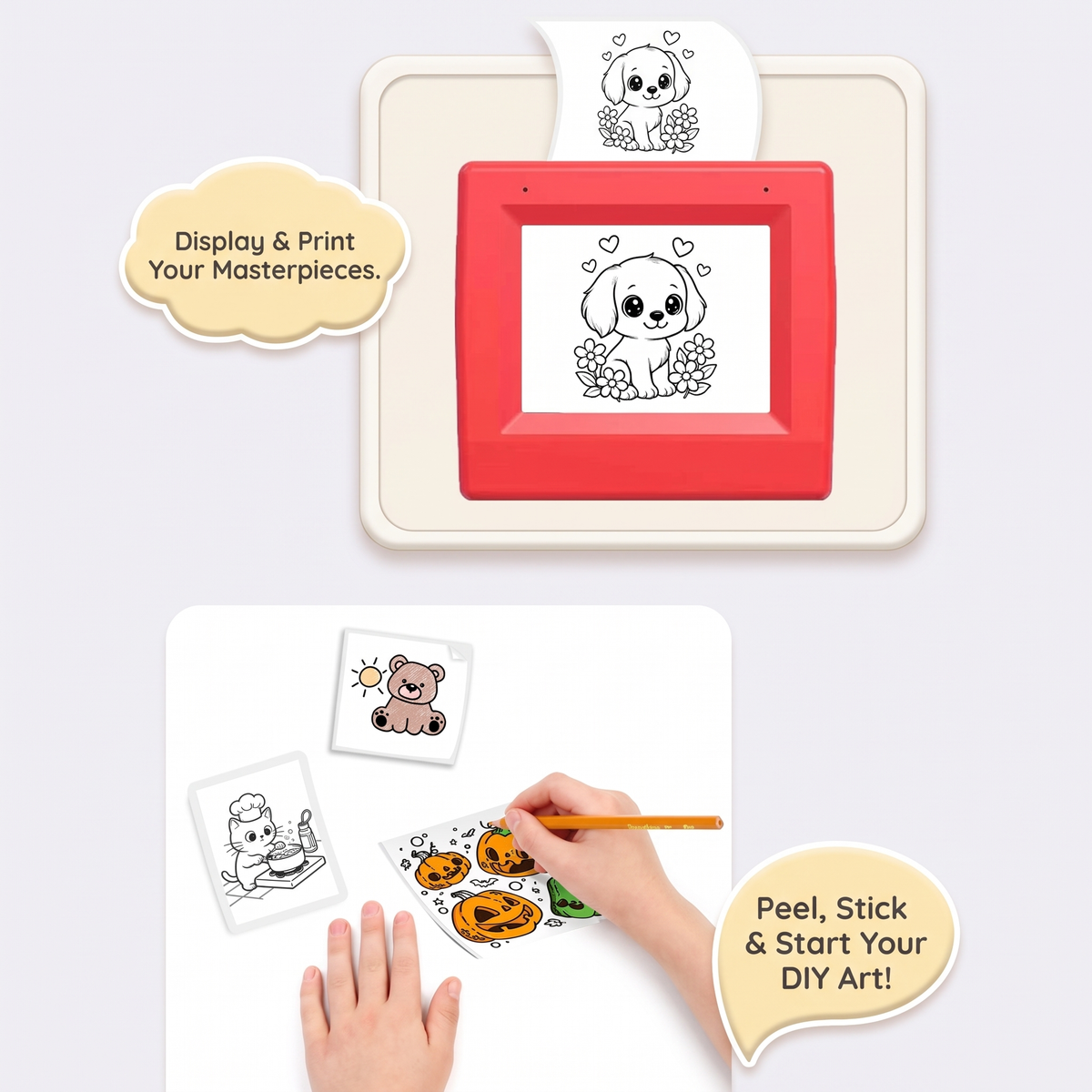 AI Voice-Activated Mini Sticker Printer