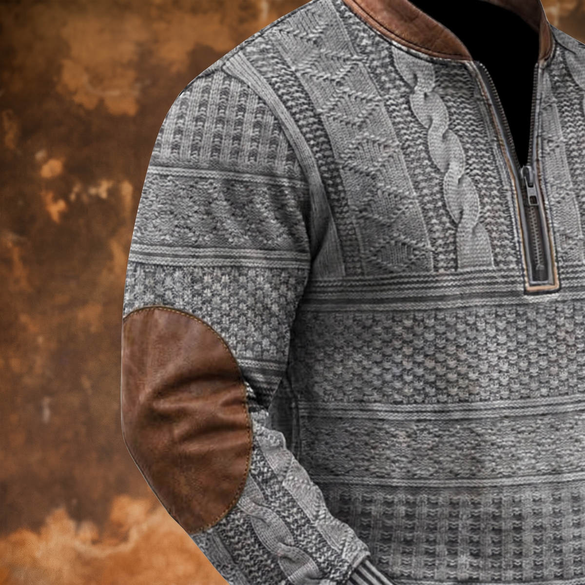 Retro Zip-Up Sweater