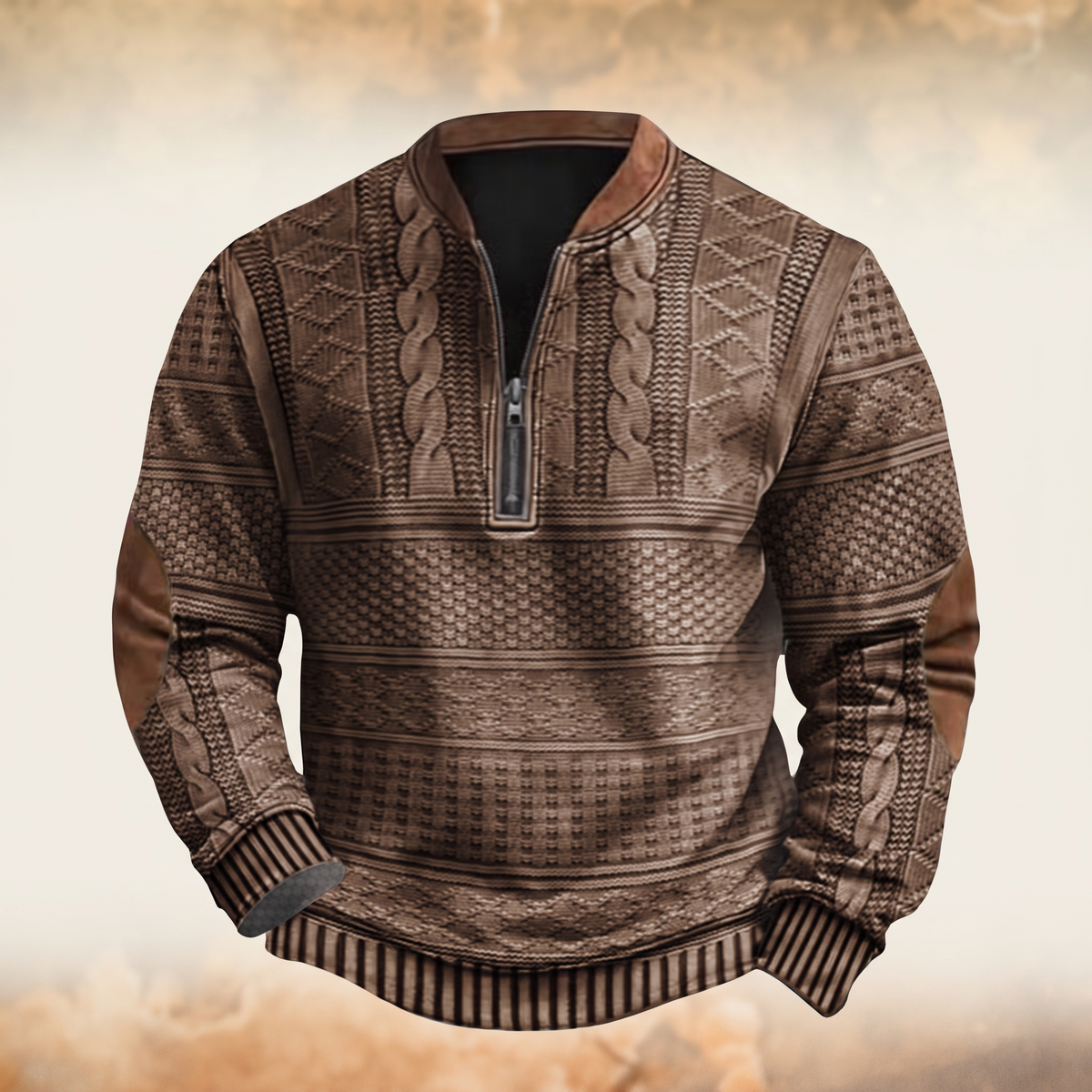Retro Zip-Up Sweater