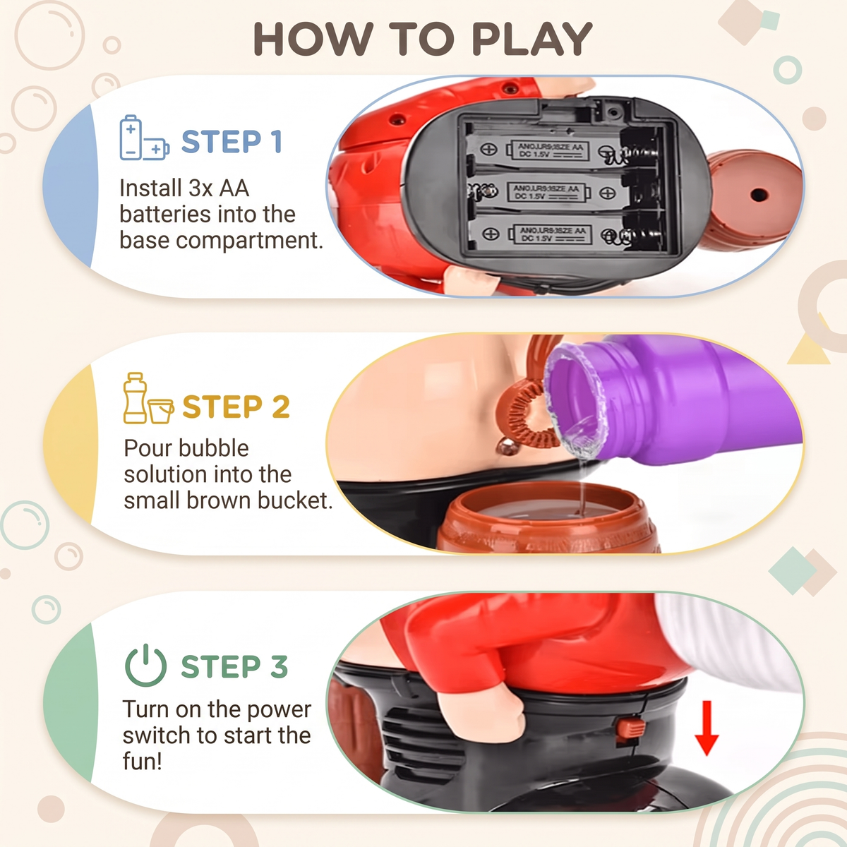 Electric Santa Bubble Blower Toy with Music