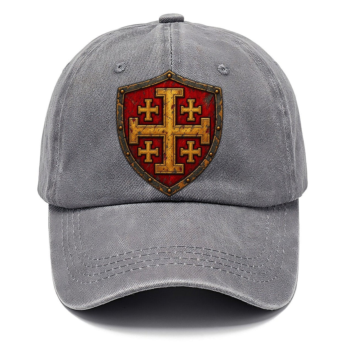 Crusader Battle Shield Heraldry Jerusalem Cross Classic Cap