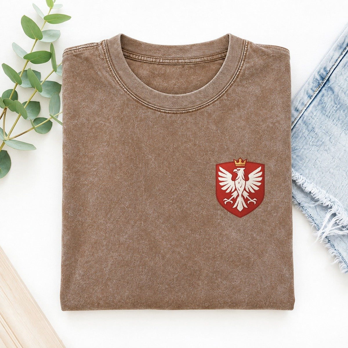 Poland White Eagle Left Chest Vintage T-shirt