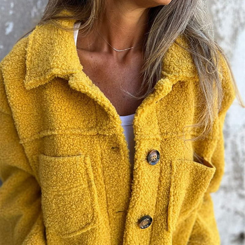 Soft Faux Fur Button Jacket