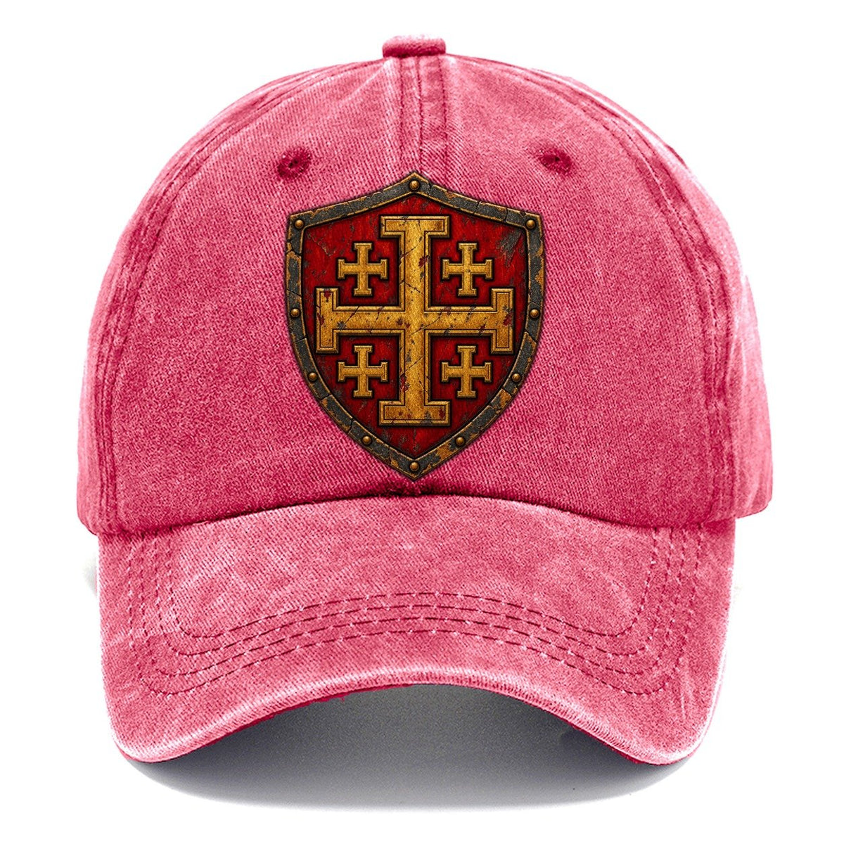 Crusader Battle Shield Heraldry Jerusalem Cross Classic Cap