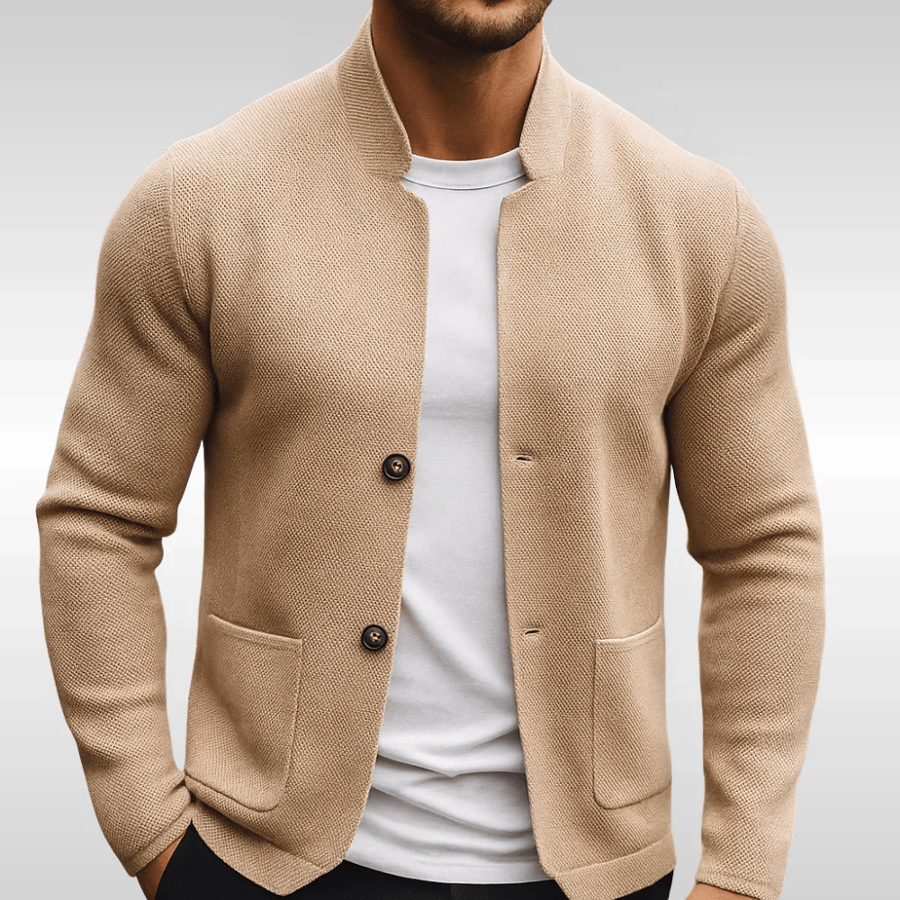 Classic Textured Pocket Cardigan