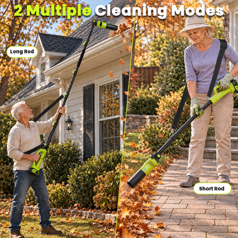 7.8 FT Cordless Leaf Blower for Gutter Cleaning from the Ground