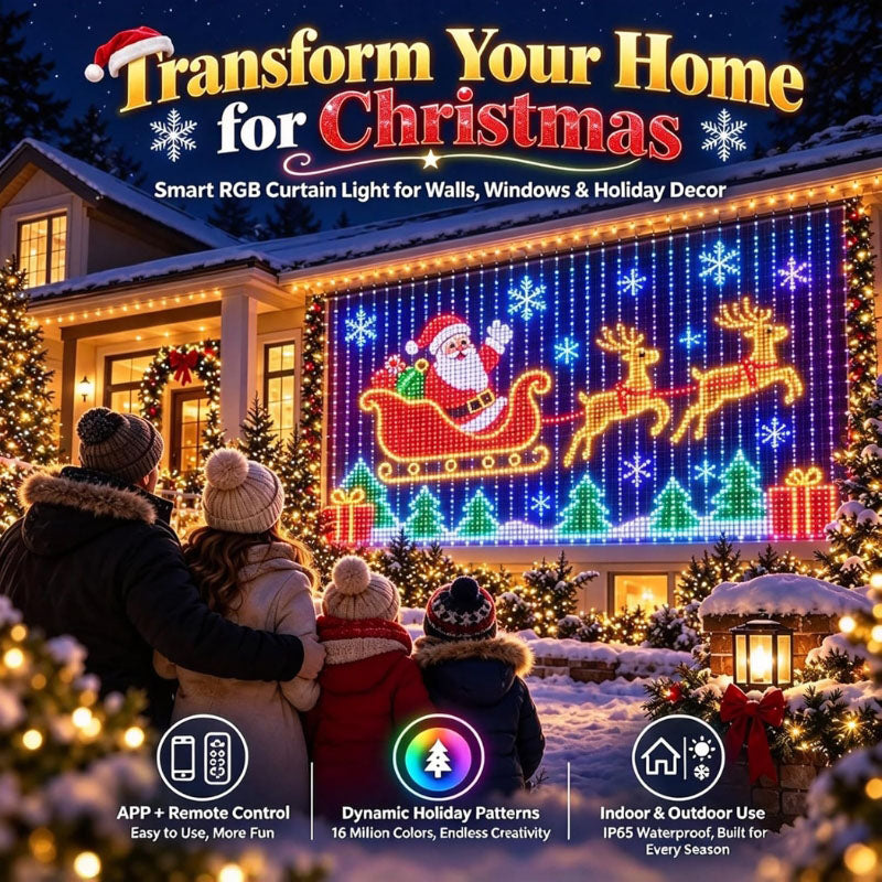 Smart RGBIC Outdoor LED Net Lights
