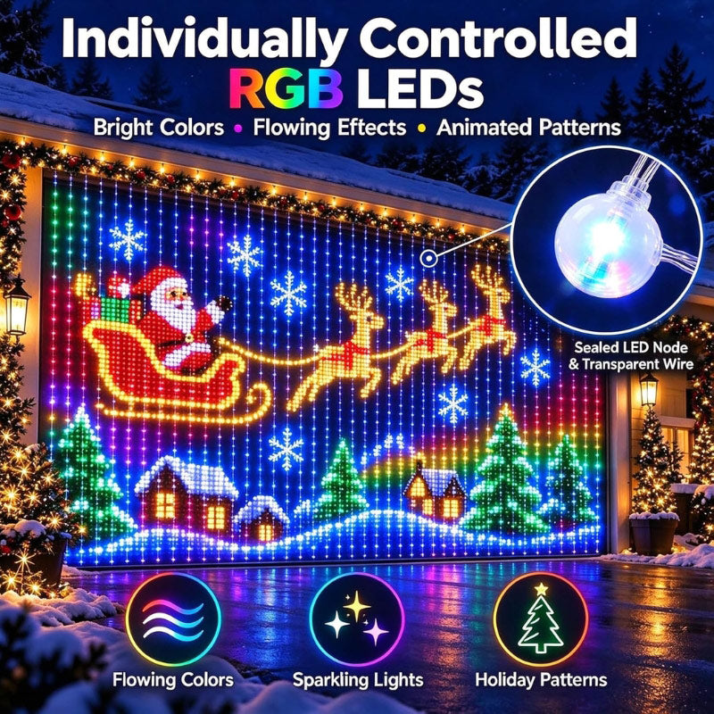 Smart RGBIC Outdoor LED Net Lights