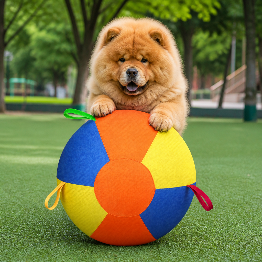 Interactive Colorful Herding Ball with Handles for Dogs β Durable Outdoor Training Toy