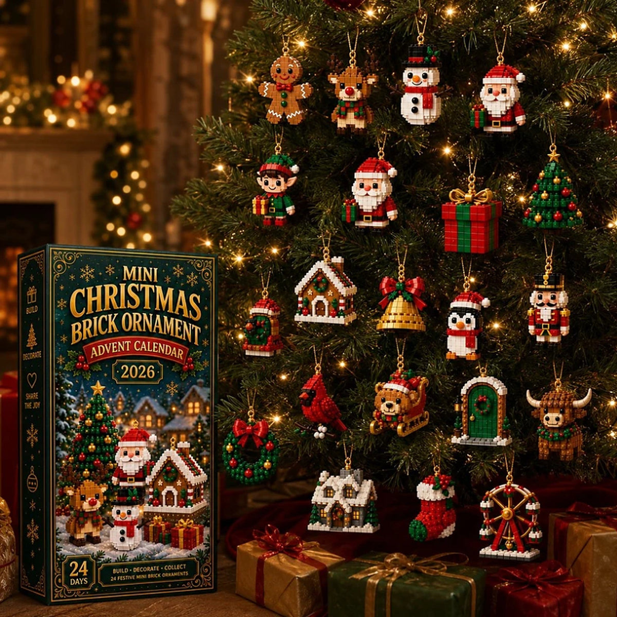 Christmas Advent Calendar - 24 Mini Christmas Figures from Building Blocks