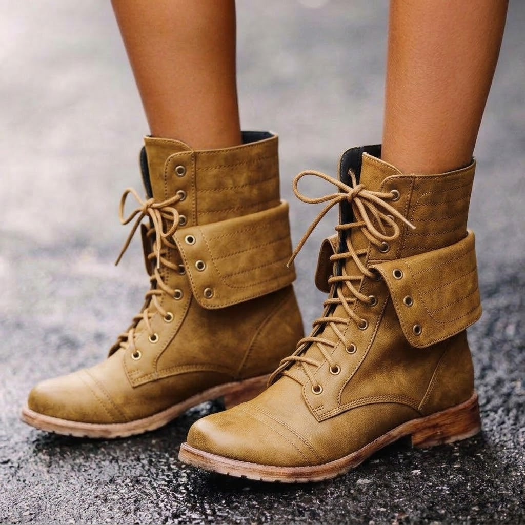 Women's Vintage Lace-Up Boots