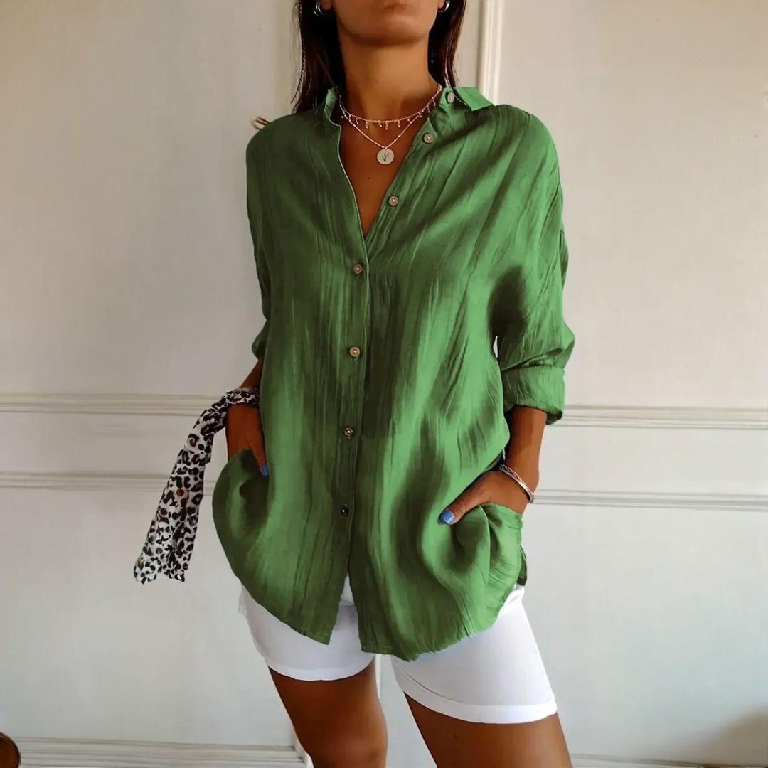Kit 3 Ibiza Shirts in Cotton Linen – Semi-Pleated Design