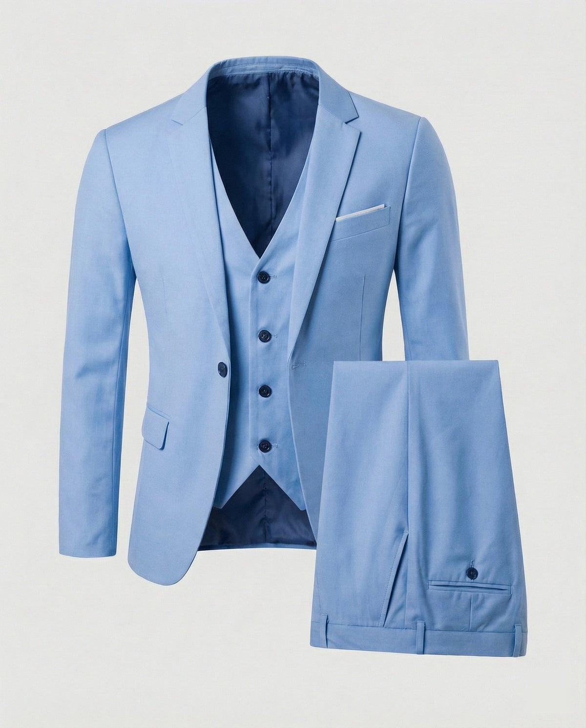 Classic Three-Piece Men's Suit for Formal Occasions