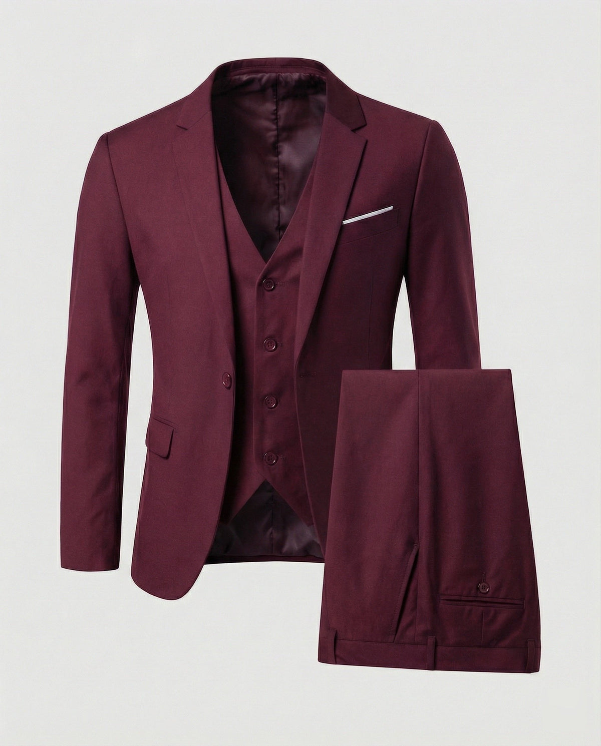 Classic Three-Piece Men's Suit for Formal Occasions