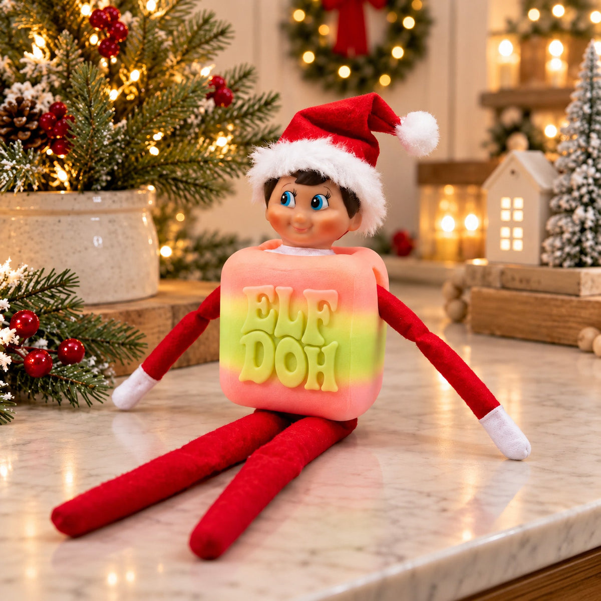Squishy Elf Costume, 3D Printed Christmas Elf Outfit, Funny Squishy Inspired Elf Accessory