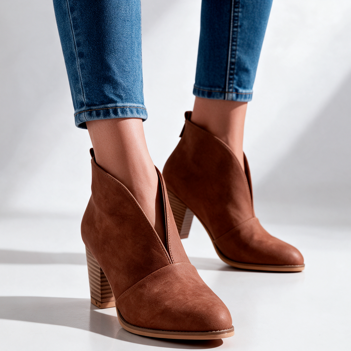 Carina V-Cut Ankle Boots
