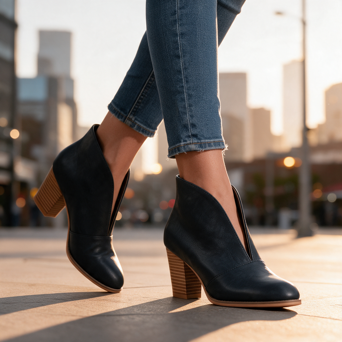 Carina V-Cut Ankle Boots