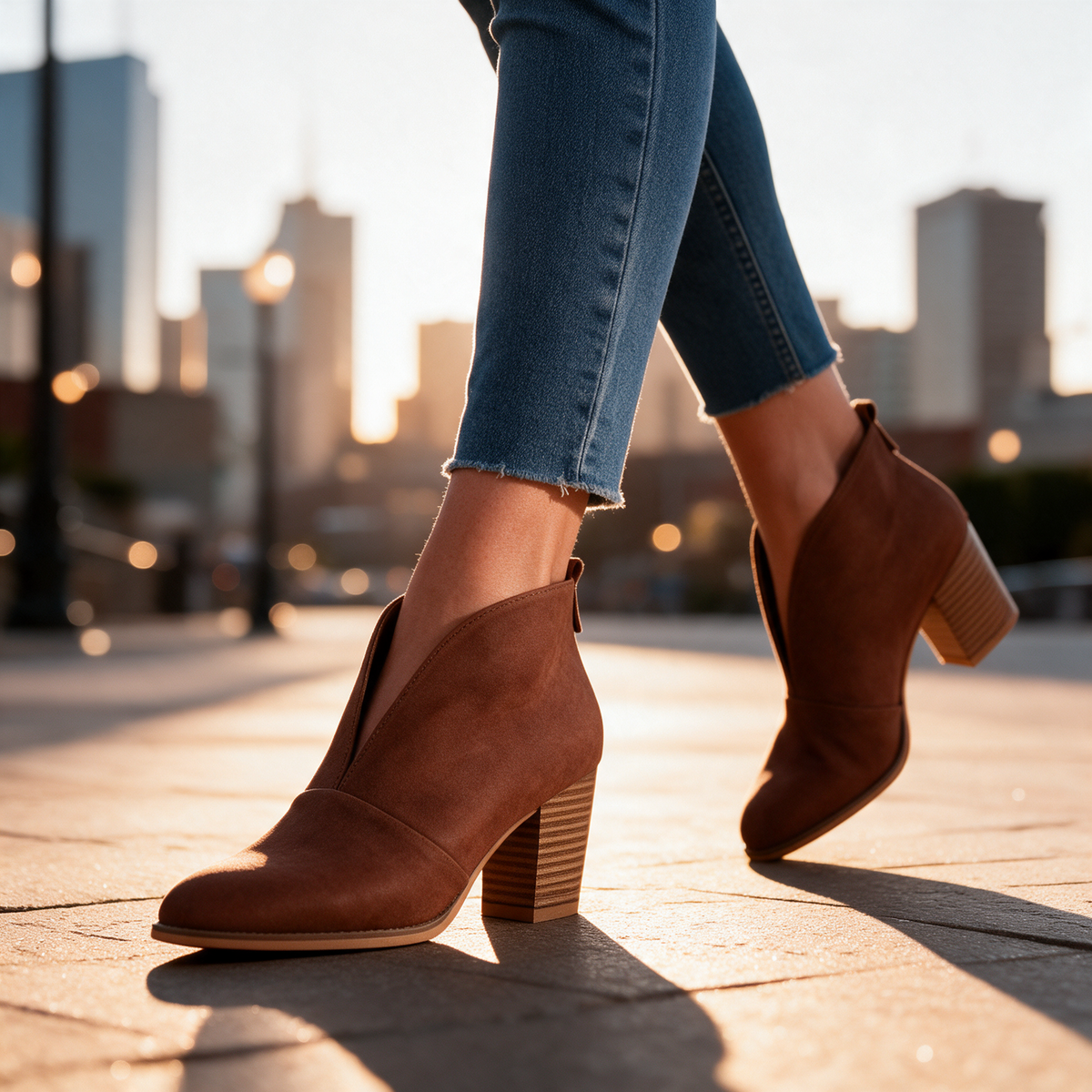 Carina V-Cut Ankle Boots