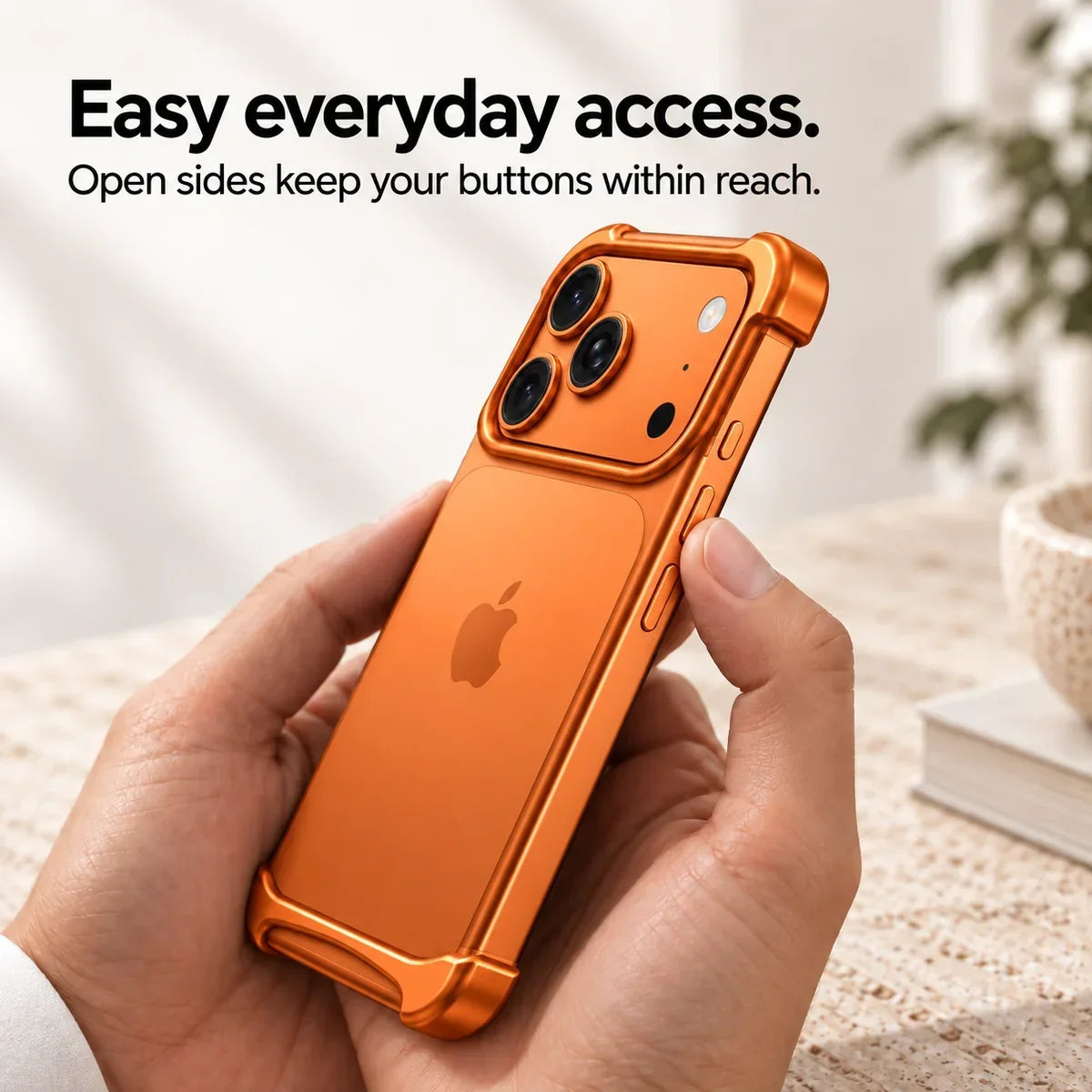 Slim Aluminum iPhone Bumper Case – Shockproof Minimal Protection