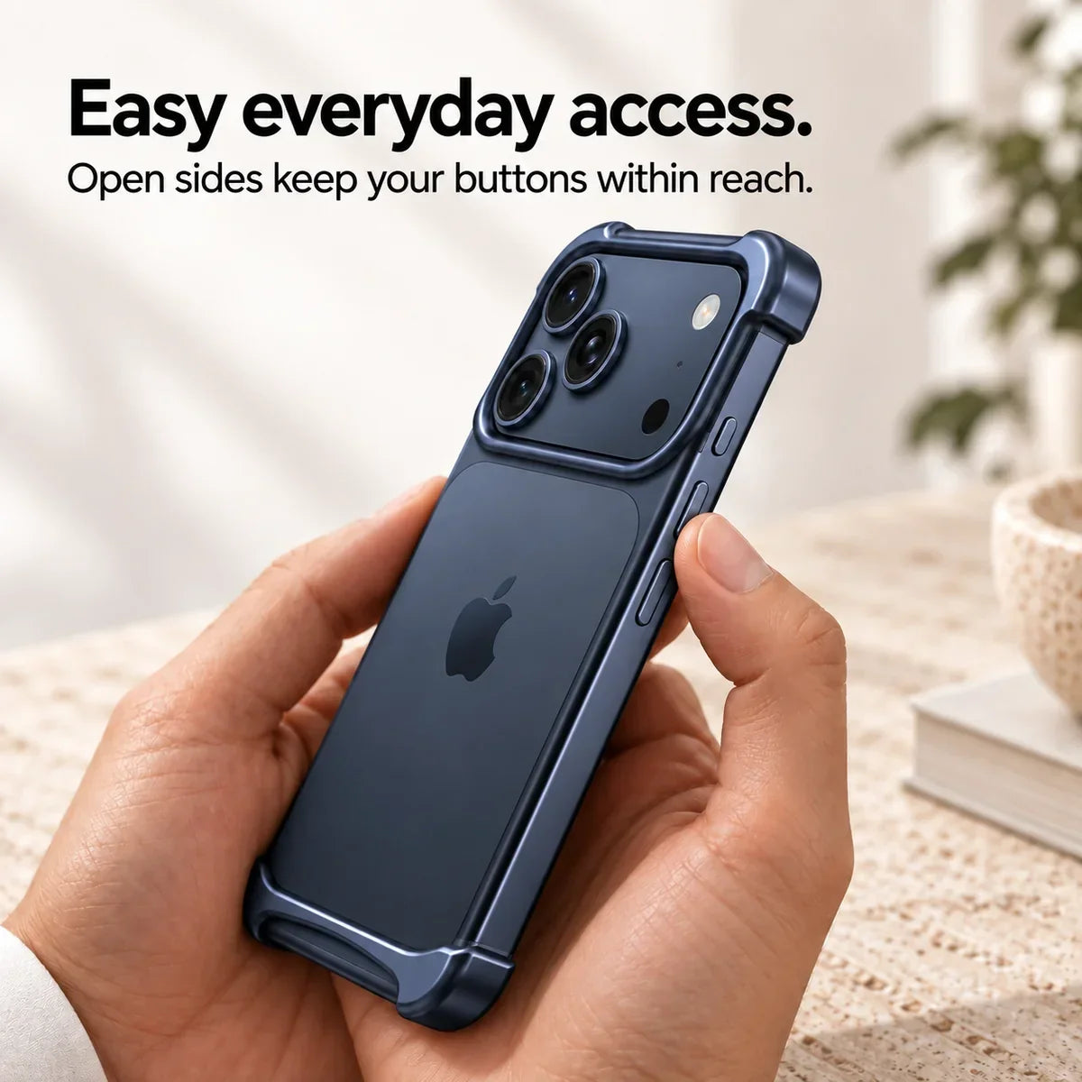 Slim Aluminum iPhone Bumper Case – Shockproof Minimal Protection