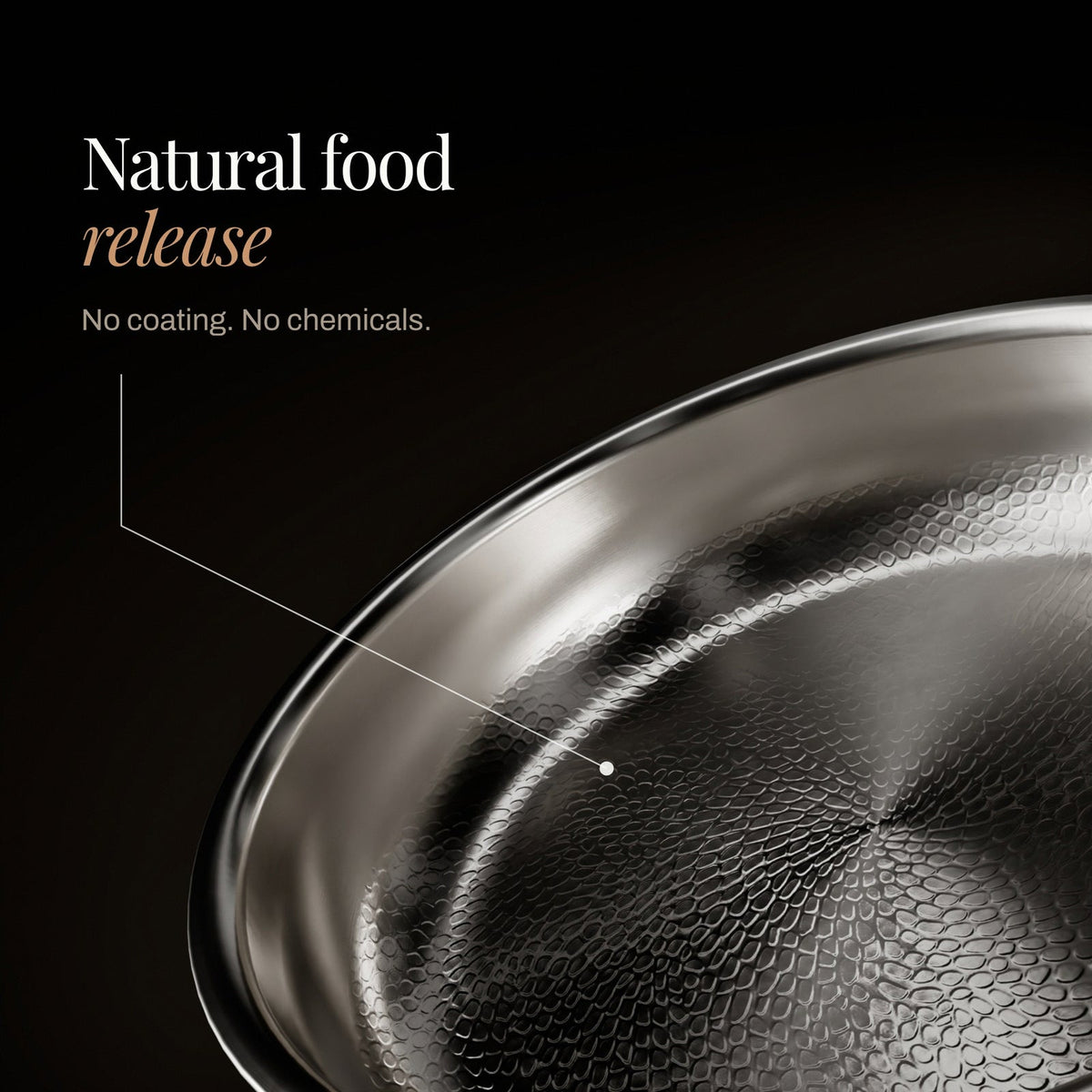 Hammered Titanium Wok Pan with Flat Base