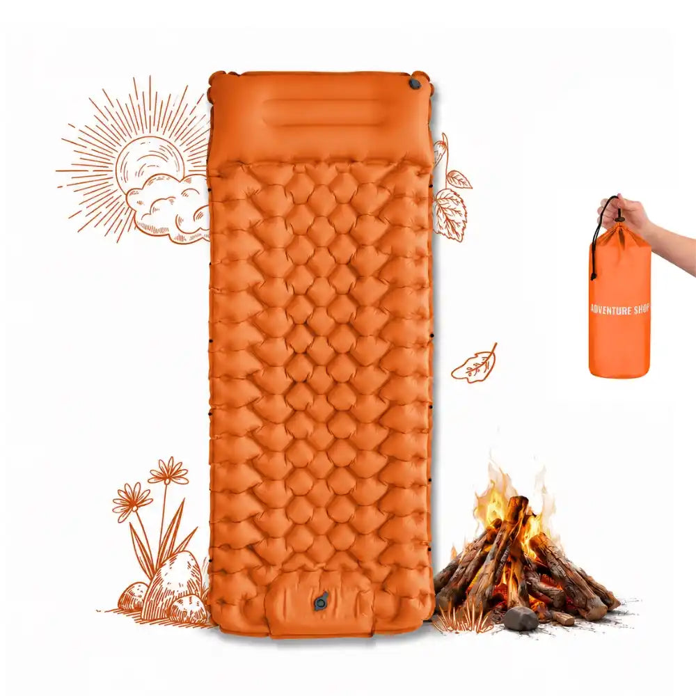 Ultralight Inflatable Sleeping Pad with Integrated Pump