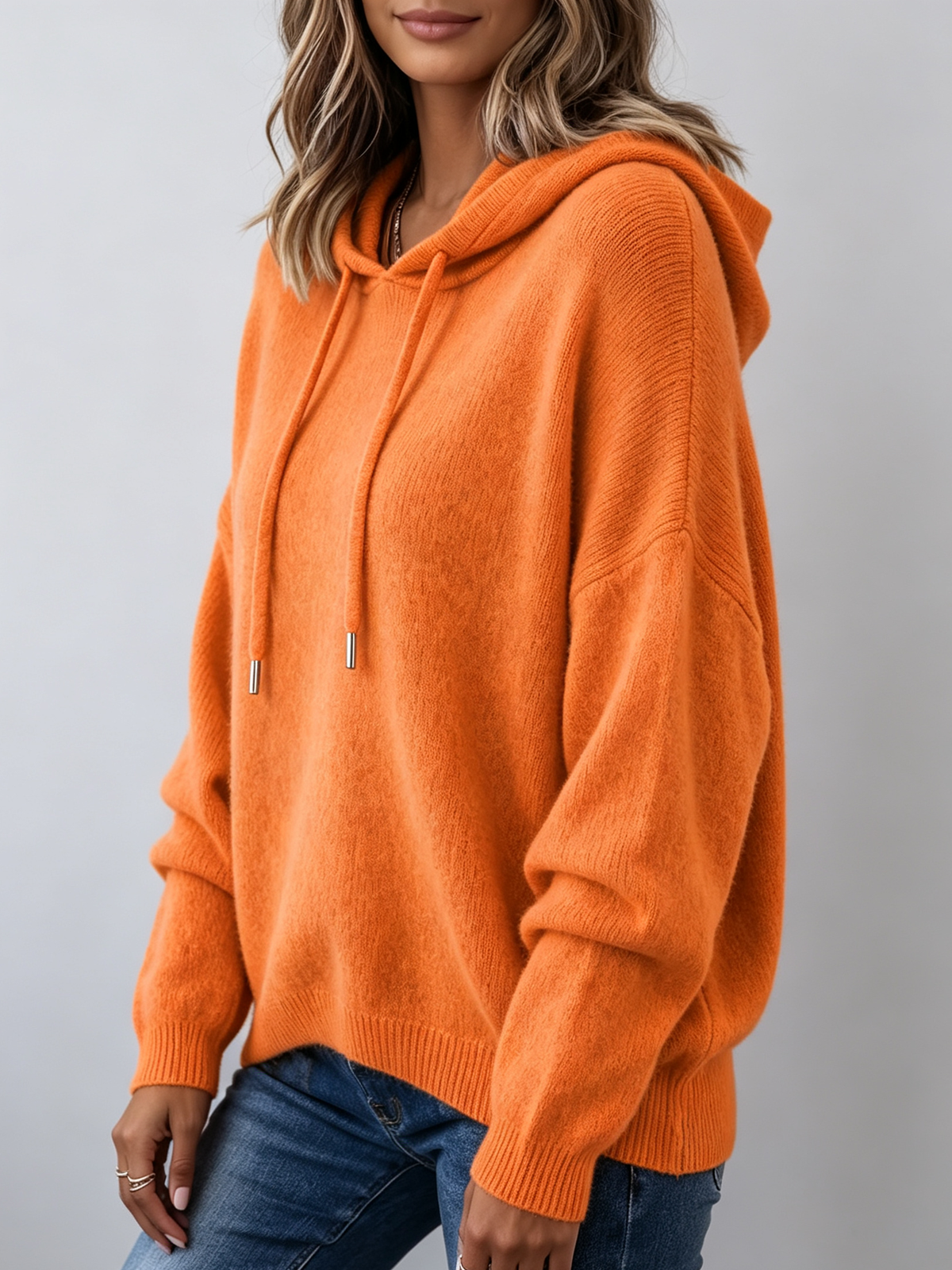Nancy Cozy Relaxed Knit Hoodie