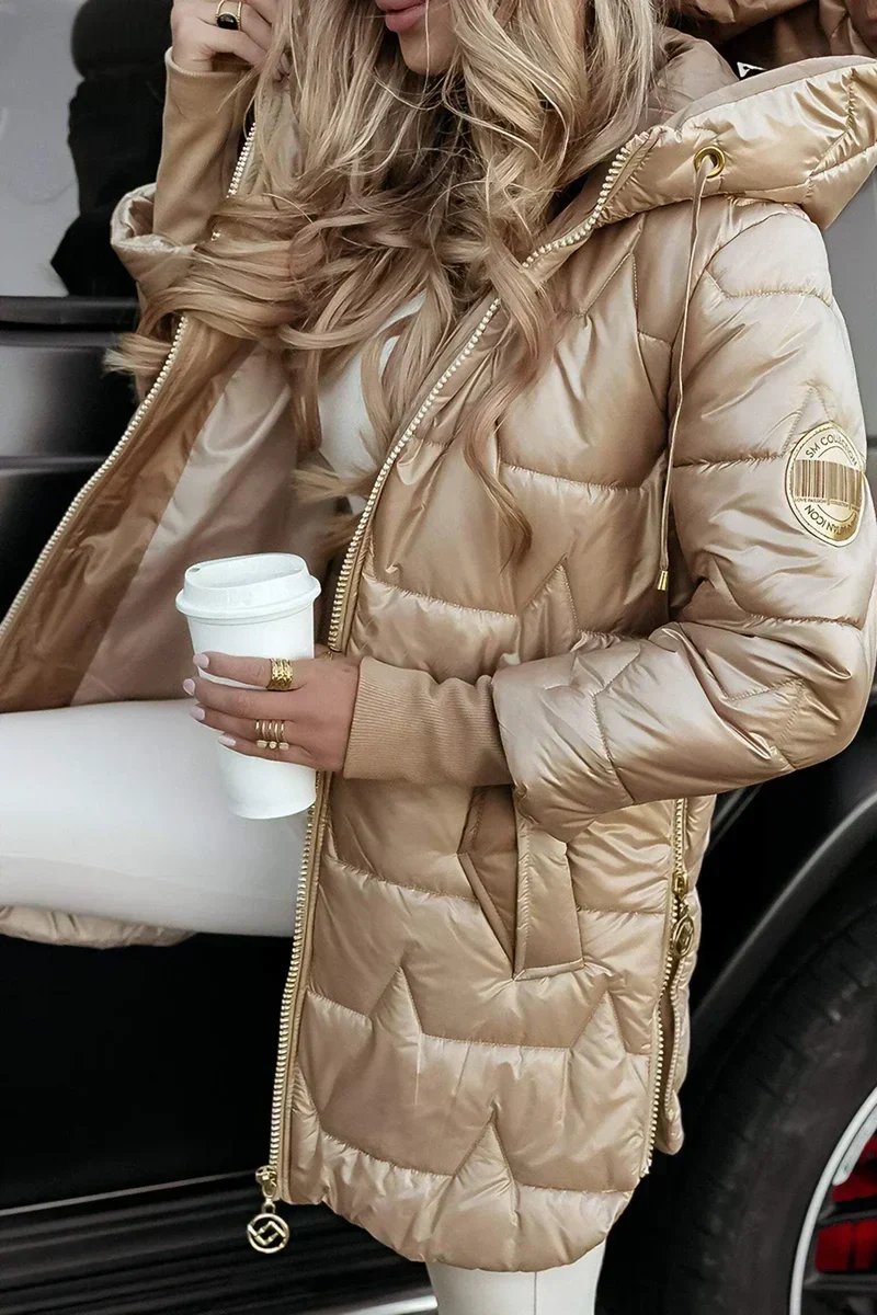 Hooded Quilted Longline Winter Puffer Jacket