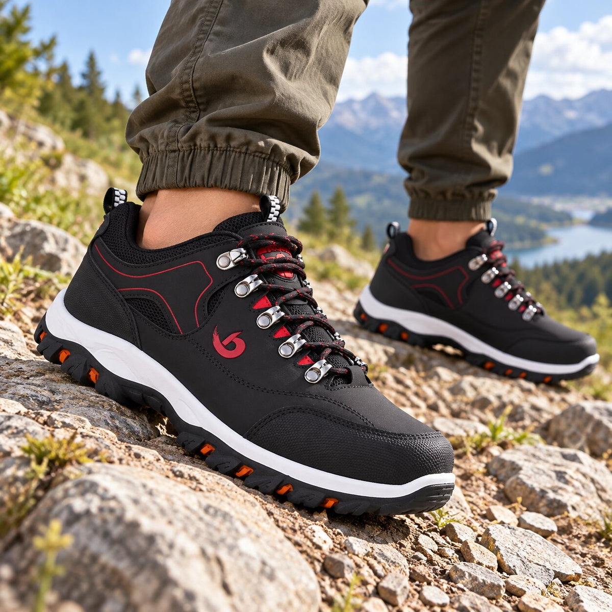 Waterproof Wide-Fit Low Hiking Shoes