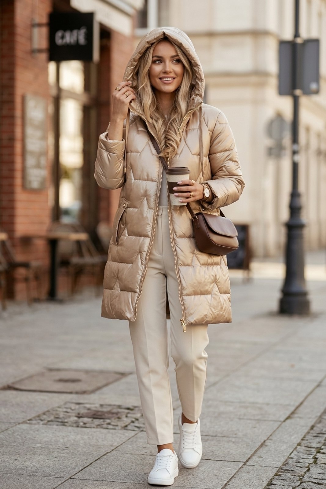 Hooded Quilted Longline Winter Puffer Jacket