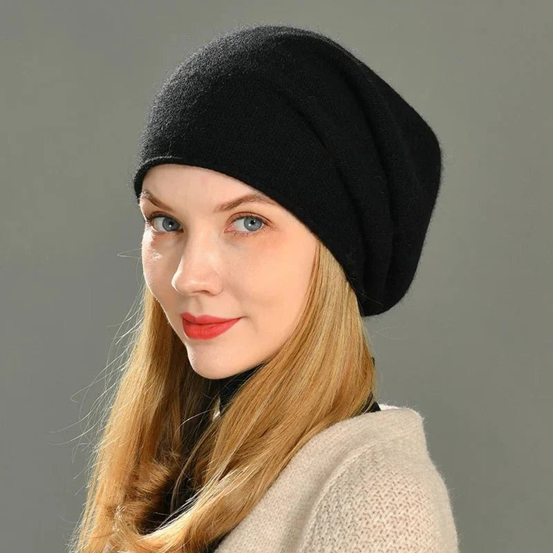 Rowan Cashmere Wool Beanie for Soft, Non-Itchy Warmth and Snug Fit