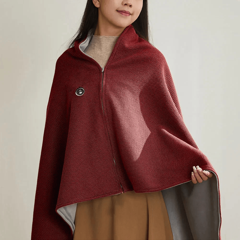 Keep Warm All Winter – Portable Electric Heated Blanket Shawl