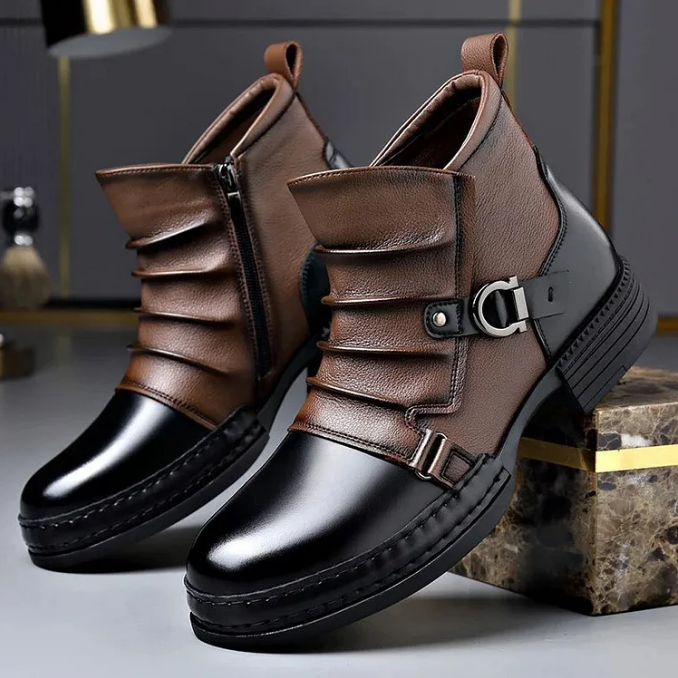 Genuine Leather Ankle Boots for Men