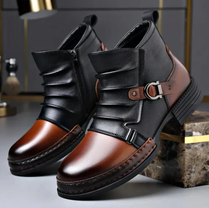 Genuine Leather Ankle Boots for Men