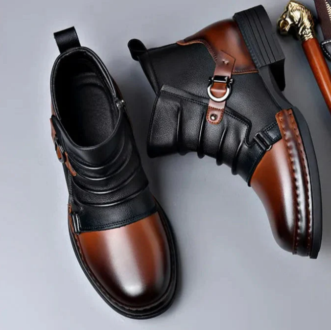 Genuine Leather Ankle Boots for Men