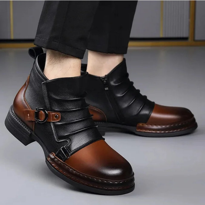 Genuine Leather Ankle Boots for Men