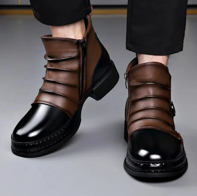 Genuine Leather Ankle Boots for Men