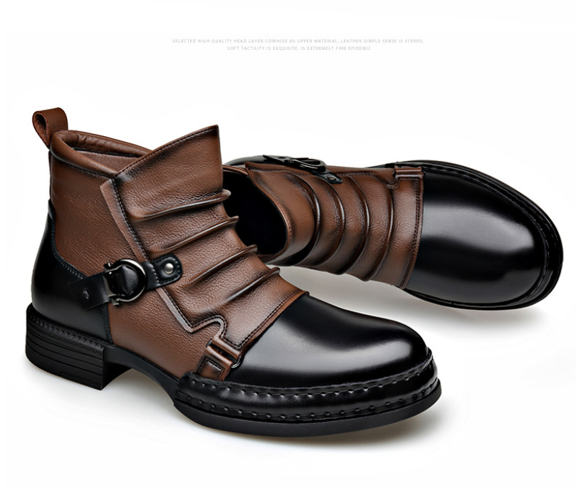 Genuine Leather Ankle Boots for Men