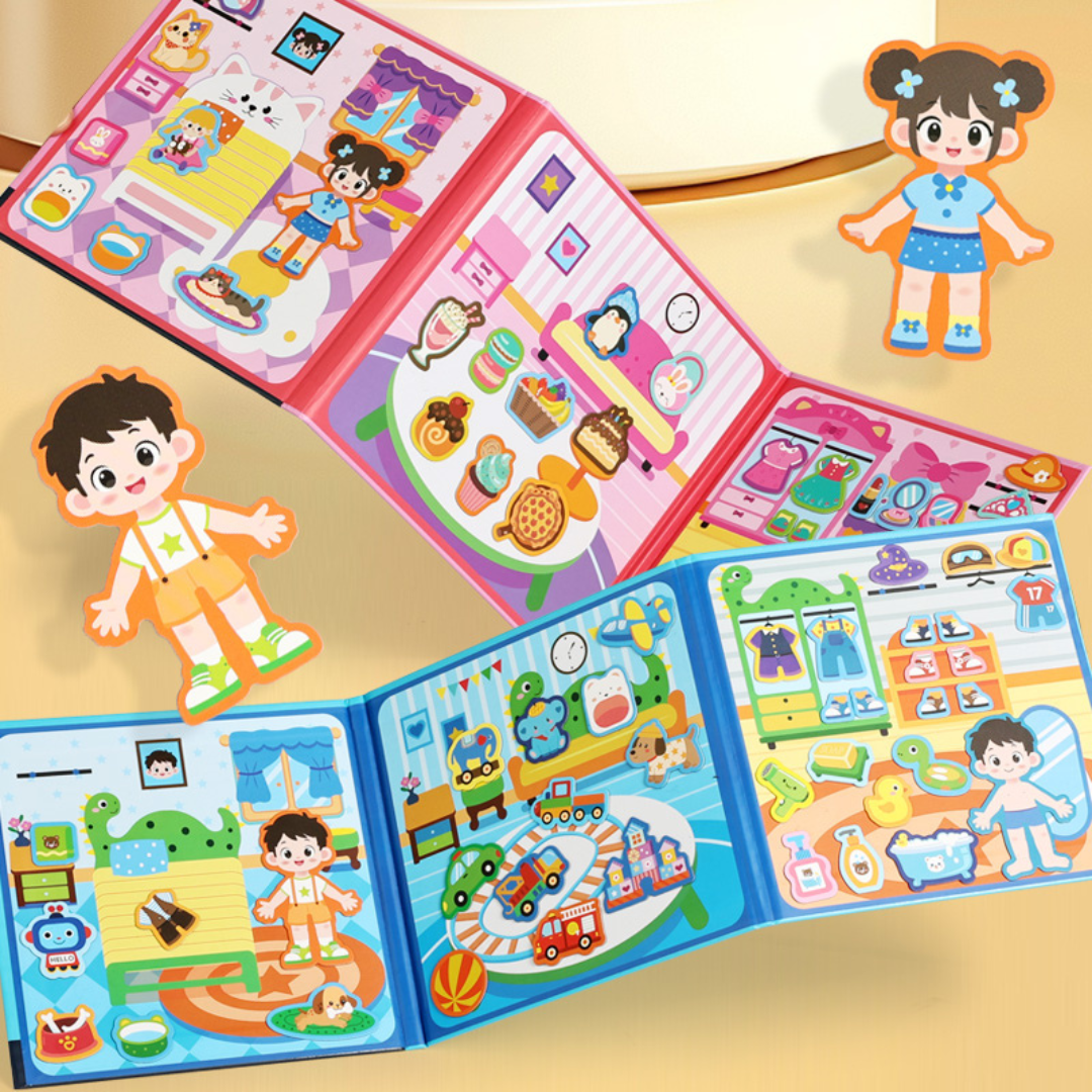 Magnetic Quiet Book for Matching, Creativity & Fine Motor Play