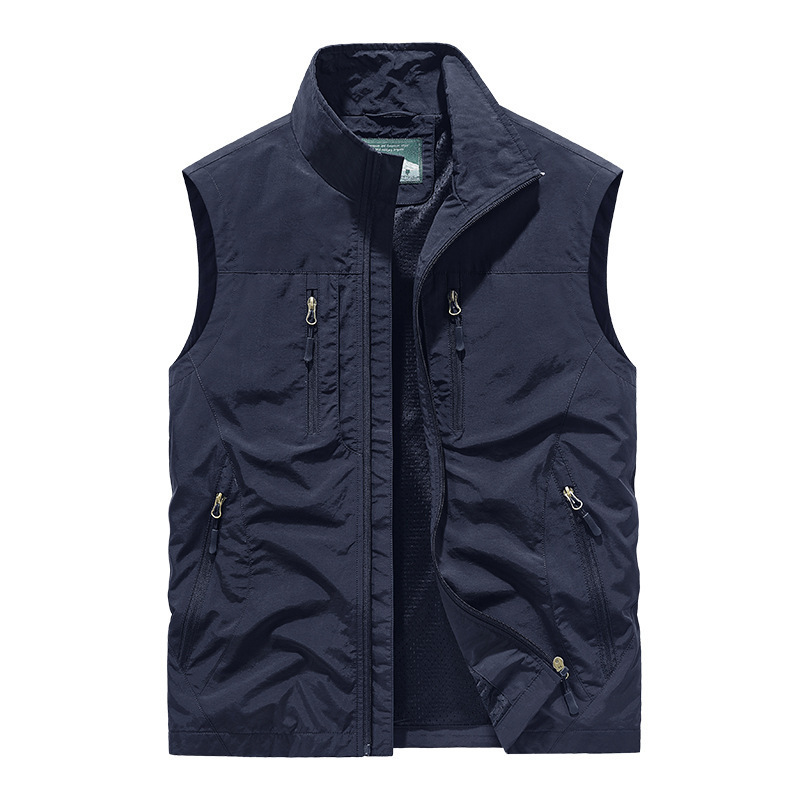 Oversized Sleeveless Men's Vest with Pockets