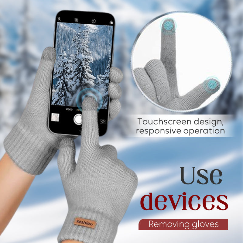 Warm Thermal Knitted Gloves with Touchscreen