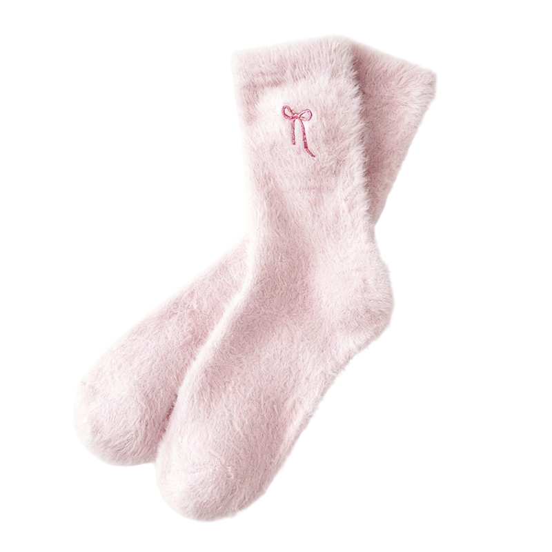 3 Pairs Women's Plush Mink Socks