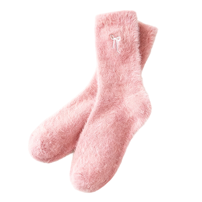 3 Pairs Women's Plush Mink Socks