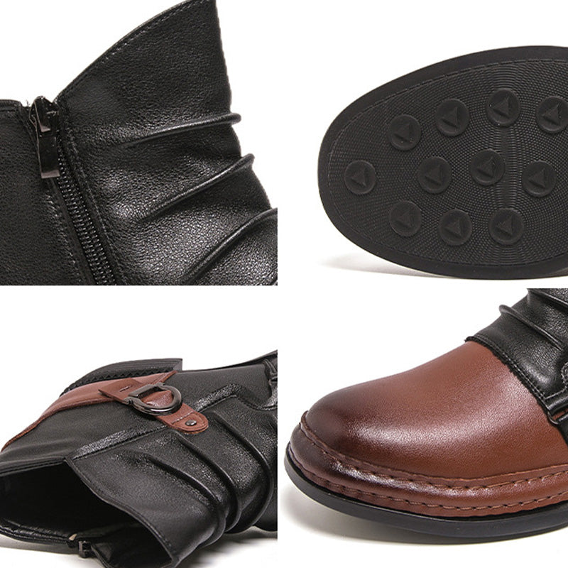 Genuine Leather Ankle Boots for Men
