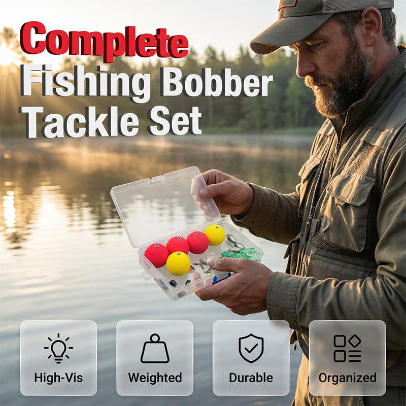Complete Fishing Set with Floats, Sinkers and Rig Accessories