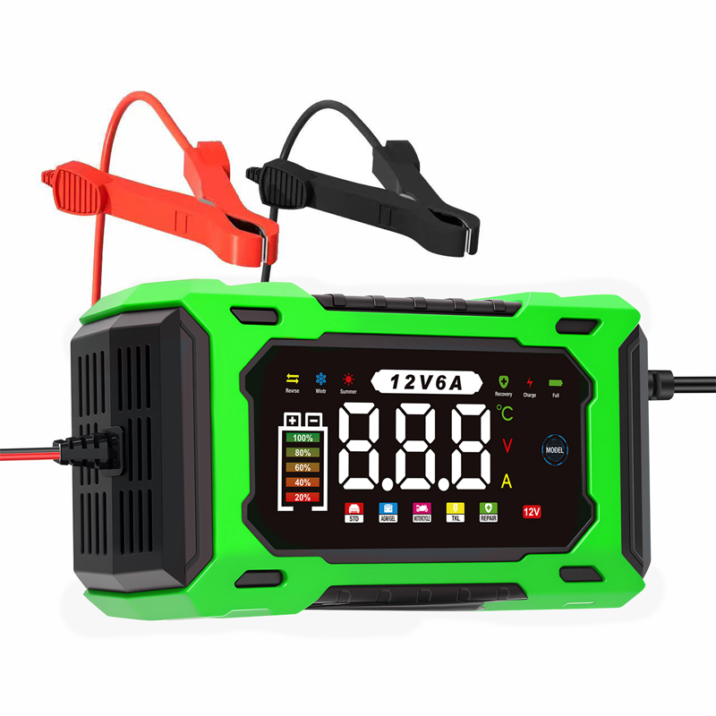 12V 6A Smart Car Battery Charger – Pulse Repair Technology, Auto Maintain & Desulfation