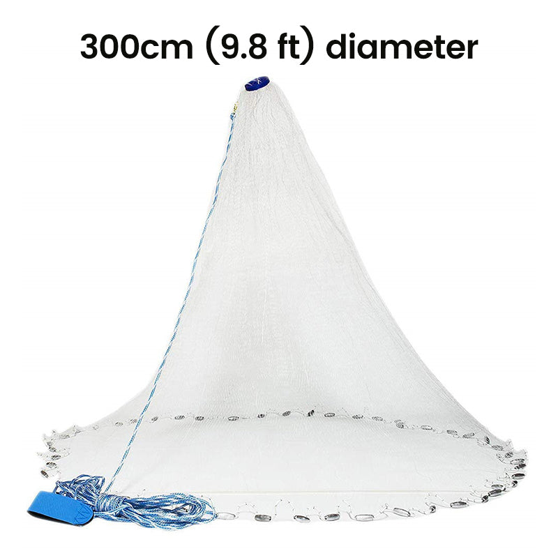 Easy-Throw Cast Net – Heavy-Duty Mesh, Rapid Sinking, Versatile