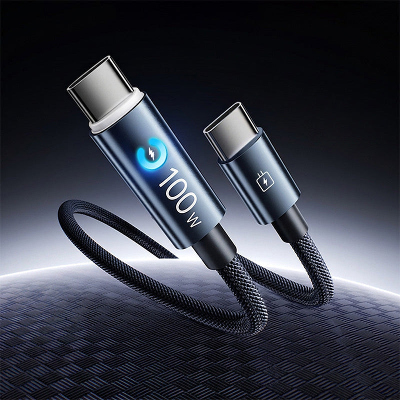 Type-C to Type-C Fast Charging Cable – 100W, Automatic Power Cut-Off & Reinforced Triple Structure – Perfect for Laptops, Tablets and Smartphones