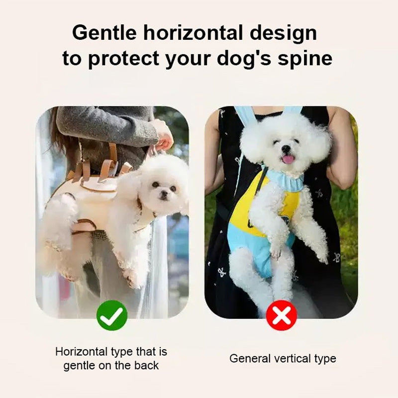 Breathable Hands-Free Pet Carrier Sling with Padded Shoulder Strap